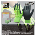 NMSAFETY Sandy Nitril Cut-resistent Level 5 Arbeit Schutzhandschuhe